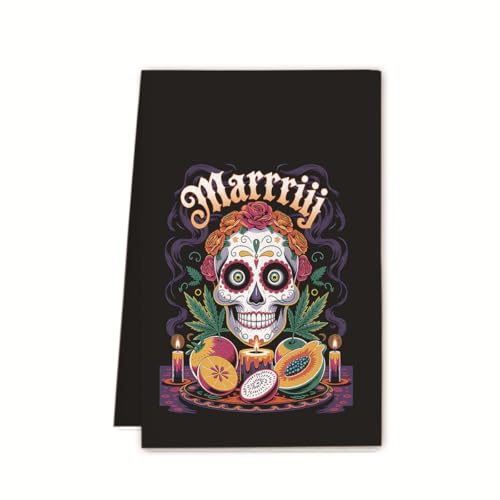 XUNPENG Halloween Urlaub Geschenk Handtücher, Küchentücher, Wiederverwendbare Küche Geschirrtücher - Ultra absorbierende Geschirrtücher für Geschirrspüler 26 * 17,7 Zoll / 5 PCS (WSJMJ-77,5 PCS) von XUNPENG