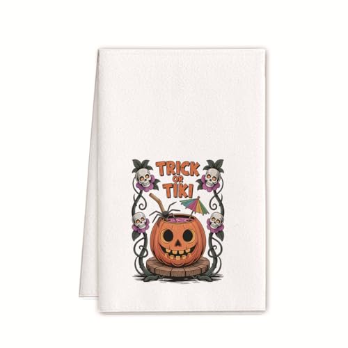 XUNPENG Halloween Urlaub Geschenk Handtücher, Küchentücher, Wiederverwendbare Küche Geschirrtücher - Ultra absorbierende Geschirrtücher für Geschirrspüler 26 * 17,7 Zoll / 5 PCS (WSJMJ-91,5 PCS) von XUNPENG