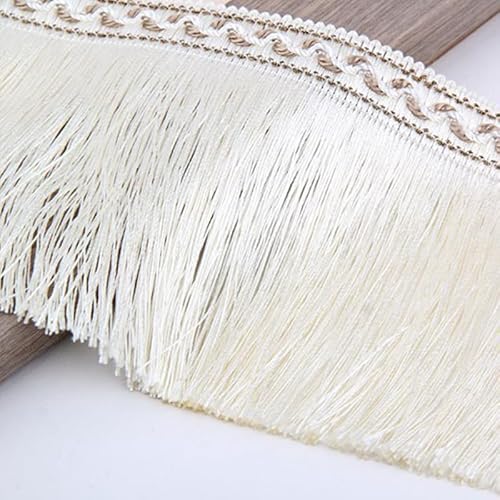 1 Stück, 13 Meter, elegante Fransenborte mit Perlenquaste – for selbstgemachte Kleider, Kleidungsstücke, Party-Dekoration zu Hause und Nähzubehör(Dark Blue) von XUPBEHJO