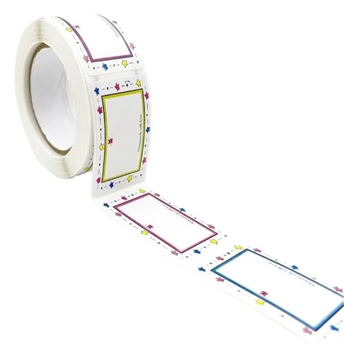 Marmeladen Etiketten 3 Rollen, 250 Stück/Rolle, blanke Küchen-Namensetiketten, Aufkleber mit farbigem Rand, handschriftliches Klebeetikett, rechteckiges Gewürzglas-Etikett Für Gläser Flaschen Tüten Marmeladen Etiketten 3 Rollen, 250 Stück/Rolle, blanke Küchen-Namensetiketten, Aufkleber mit farbigem Rand, handschriftliches Klebeetikett, rechteckiges Gewürzglas-Etikett Für Gläser Flaschen Tüten von XUWEWI