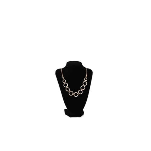 XUWEWI Halskettenständer 1 stücke Samt Porträt Halskette Display Anhänger Organizer Schmuck Display-ständer Mannequin Büste Fenster(Black,L) von XUWEWI