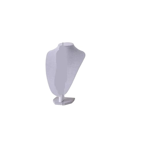 XUWEWI Halskettenständer 1 stücke Samt Porträt Halskette Display Anhänger Organizer Schmuck Display-ständer Mannequin Büste Fenster(Gray,S) von XUWEWI