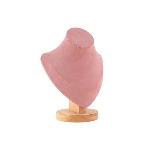 XUWEWI Halskettenständer 1pc Holz Mannequin Büste Halskette Display Stand Porträt Modell Hals Anhänger Schmuck Lagerung Rack Halter Fenster Schaufenster Requisiten(S) von XUWEWI