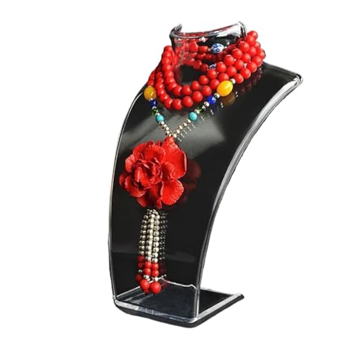 XUWEWI Halskettenständer 3 stücke Drei Farben 20 * 13,5 * 7,5 CM Mannequin Halskette Schmuck Anhänger Display-ständer Halter Zeigen Schmücken schmuck Display Regal(Clear) von XUWEWI