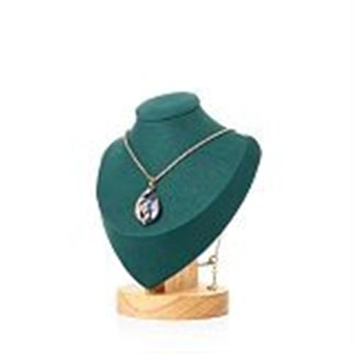 XUWEWI Halskettenständer 3PCS Samt Schmuck Halskette Modell Büste Zeigen Aussteller Display Anhänger Mannequin Stand Organizer(Green,S) von XUWEWI