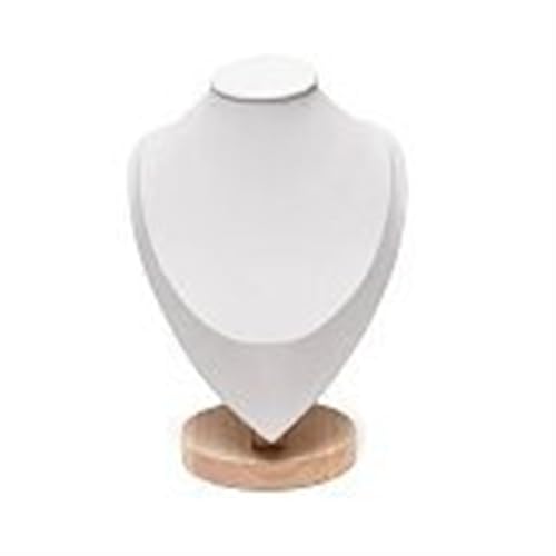 XUWEWI Halskettenständer 3PCS Samt Schmuck Halskette Modell Büste Zeigen Aussteller Display Anhänger Mannequin Stand Organizer(White,M) von XUWEWI