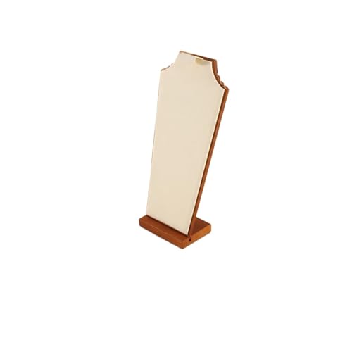 XUWEWI Halskettenständer Massivholz Beige Vertikal Halskette Display Ständer Anhänger Ohrringe Ohrstecker Organizer Schmuck Requisiten(Necklace Stand(l)) von XUWEWI