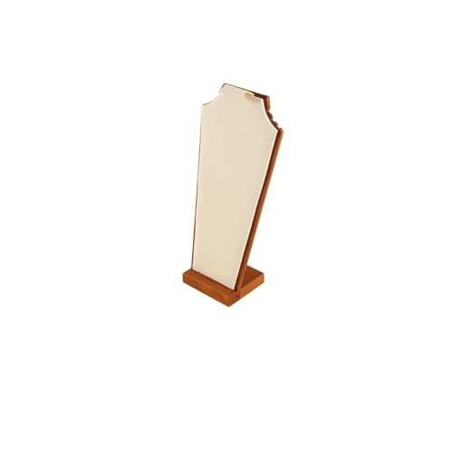XUWEWI Halskettenständer Massivholz Beige Vertikal Halskette Display Ständer Anhänger Ohrringe Ohrstecker Organizer Schmuck Requisiten(Necklace Stand(m)) von XUWEWI