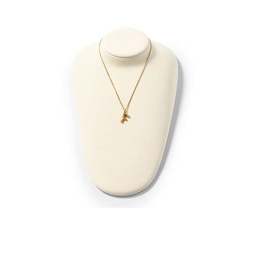 XUWEWI Halskettenständer Porträt Halskette Display Anhänger Organizer Schmuck Ständer Mannequin Büste Fenster(Beige) von XUWEWI