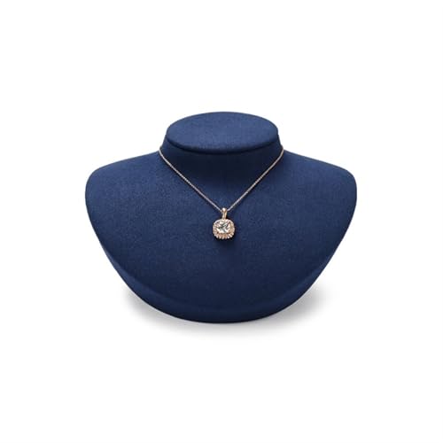 XUWEWI Halskettenständer Porträt Halskette Display Anhänger Organizer Schmuck Ständer Mannequin Büste Fenster(Blue) von XUWEWI