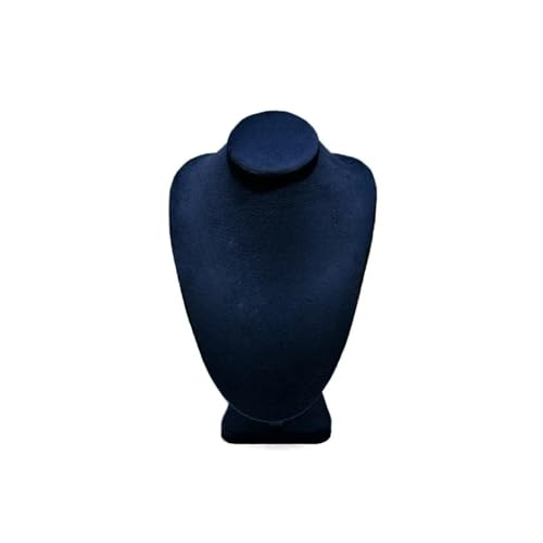 XUWEWI Halskettenständer Porträt Schmuckständer Samt Halskette Anhänger Rack Ohrringe Aufbewahrung Kettenhalter Schmuck Display Prop(Blue) von XUWEWI