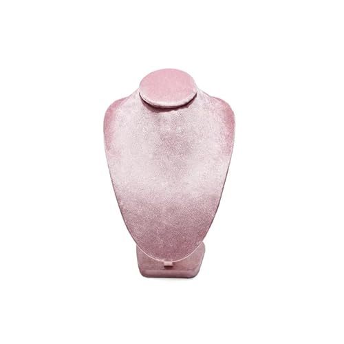 XUWEWI Halskettenständer Porträt Schmuckständer Samt Halskette Anhänger Rack Ohrringe Aufbewahrung Kettenhalter Schmuck Display Prop(Pink) von XUWEWI
