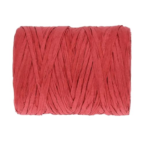 XUWEWI Raffiaband 2 Rolle 200,0 m Bast Papier Band Dekoration Hochzeit Seil Natürliche Schnur Geschenk Party Ostern Papel Verpackung Für Dekoration Weben Florist(Red) von XUWEWI