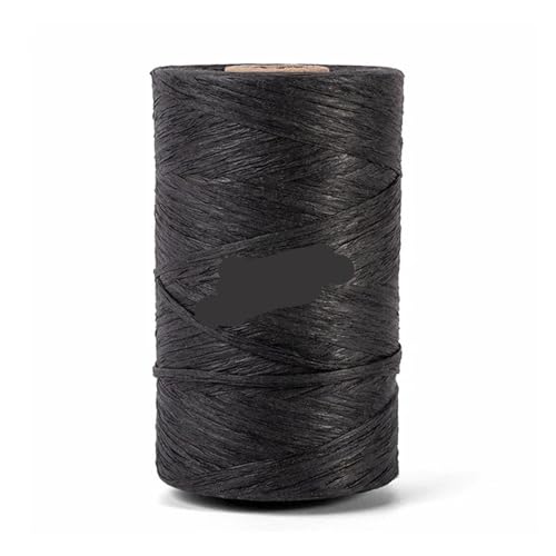 XUWEWI Raffiaband 2roll 300,0 m Strickgarn Bast Papier Handwerk Band Verpackung Papier Schnur for Festival Geschenke Für Dekoration Weben Florist(Black) von XUWEWI