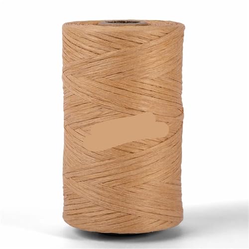 XUWEWI Raffiaband 2roll 300,0 m Strickgarn Bast Papier Handwerk Band Verpackung Papier Schnur for Festival Geschenke Für Dekoration Weben Florist(Brown) von XUWEWI