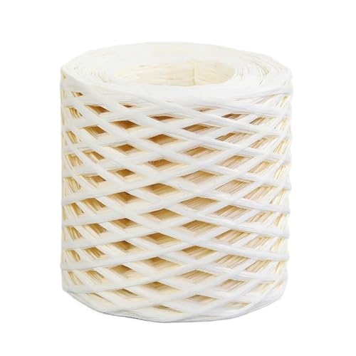 XUWEWI Raffiaband 3 Rollen 200,0 m Bastpapierbandgarn Handarbeit Handwerk Farbe Strickseil Passend for Party Heimdekoration Requisiten DIY Geschenkverpackung Für Dekoration Weben Florist(Beige) von XUWEWI
