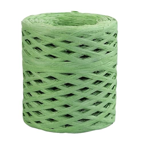 XUWEWI Raffiaband 3 Rollen 200,0 m Bastpapierbandgarn Handarbeit Handwerk Farbe Strickseil Passend for Party Heimdekoration Requisiten DIY Geschenkverpackung Für Dekoration Weben Florist(Green) von XUWEWI