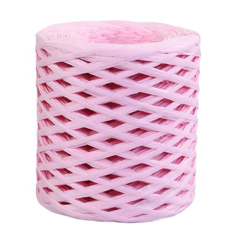 XUWEWI Raffiaband 3 Rollen 200,0 m Bastpapierbandgarn Handarbeit Handwerk Farbe Strickseil Passend for Party Heimdekoration Requisiten DIY Geschenkverpackung Für Dekoration Weben Florist(Pink) von XUWEWI