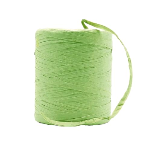XUWEWI Raffiaband 3 Rollen natürliches Raffiagarn, handgehäkelt, faltbares Raffia-Taschen-/Hut-Raffia-Bandseil for Handstricken von Raffia-Strohhüten Für Dekoration Weben Florist(Green) von XUWEWI