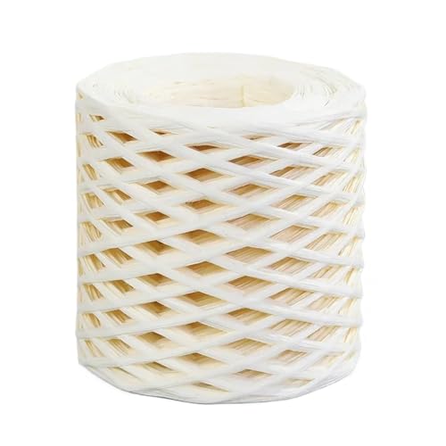 XUWEWI Raffiaband 3 Stück 200,0 m natürliches Bast-Strohgarn for Stricken, Häkeln, DIY, handgefertigt, handgestrickt, Geschenkverpackung Für Dekoration Weben Florist(Beige) von XUWEWI