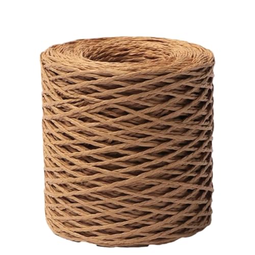 XUWEWI Raffiaband 3 Stück Bast-Graspapier-Bast-Band for Häkel-Strickdraht, natürliche Farbe, Matte Textur, Bast-Papierbänder for Hut-DIY-Dekoration Für Dekoration Weben Florist(Brown) von XUWEWI