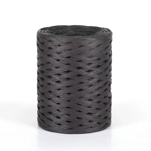 XUWEWI Raffiaband 3 stücke 100g Natürliche Bast Stroh Garn Papier Band Garn for DIY Handgemachte Sonnenhut Strand Tasche Hause Dekoration Für Dekoration Weben Florist(Black) von XUWEWI