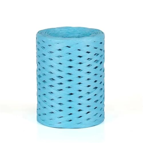 XUWEWI Raffiaband 3 stücke 100g Natürliche Bast Stroh Garn Papier Band Garn for DIY Handgemachte Sonnenhut Strand Tasche Hause Dekoration Für Dekoration Weben Florist(Blue) von XUWEWI