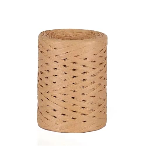 XUWEWI Raffiaband 3 stücke 100g Natürliche Bast Stroh Garn Papier Band Garn for DIY Handgemachte Sonnenhut Strand Tasche Hause Dekoration Für Dekoration Weben Florist(Brown) von XUWEWI