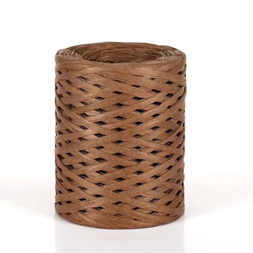 XUWEWI Raffiaband 3 stücke 100g Natürliche Bast Stroh Garn Papier Band Garn for DIY Handgemachte Sonnenhut Strand Tasche Hause Dekoration Für Dekoration Weben Florist(Coffee) von XUWEWI
