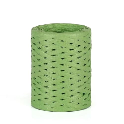 XUWEWI Raffiaband 3 stücke 100g Natürliche Bast Stroh Garn Papier Band Garn for DIY Handgemachte Sonnenhut Strand Tasche Hause Dekoration Für Dekoration Weben Florist(Green) von XUWEWI