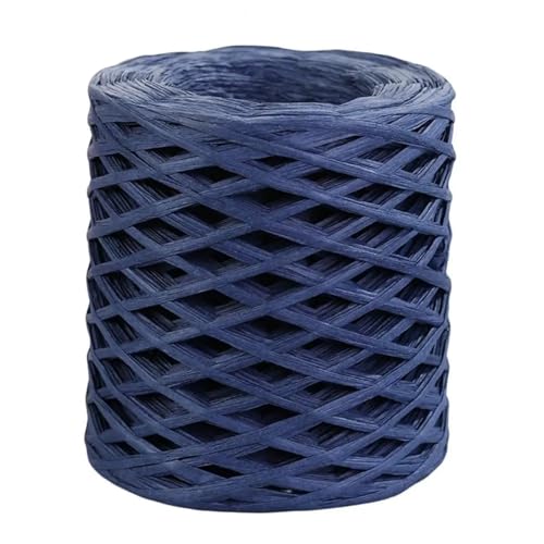 XUWEWI Raffiaband 4 Rolle 200 cm DIY Bast Papier Band Dekoration Hochzeit for Natürliche Papier Schnur Geschenk Ostern Verpackung Handwerk Verpackung Für Dekoration Weben Florist(Dark Blue) von XUWEWI