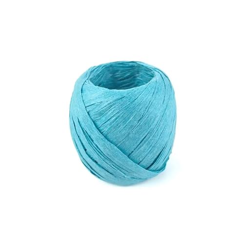 XUWEWI Raffiaband 5 Rolle 20,0 m Papier Band Bast Band Multi-Zweck Papier Seil Band DIY Geschenk Verpackung Verpackung Für Dekoration Weben Florist(Blue) von XUWEWI