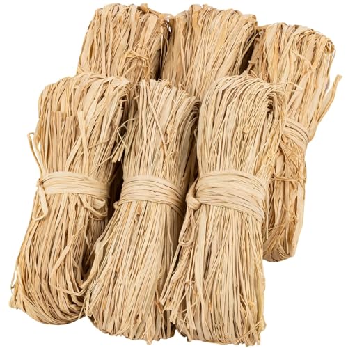 XUWEWI Raffiaband 6 natürliche Raffia-Papierbänder, Raffia-Bänder, perfekt for Basteln, Weben oder zur Dekoration von Blumensträußen, Weihnachts-Raffia-Geschenkband Für Dekoration Weben Florist XUWEWI Raffiaband 6 natürliche Raffia-Papierbänder, Raffia-Bänder, perfekt for Basteln, Weben oder zur Dekoration von Blumensträußen, Weihnachts-Raffia-Geschenkband Für Dekoration Weben Florist von XUWEWI