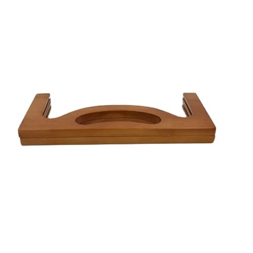 XUWEWI Taschengriffe Holz 1 Paar Massivholz 24,5 cm Holz Geldbörse Rahmen Schrauben Handtasche Tasche Teile Brieftasche DIY Zubehör Griff(Coffee) von XUWEWI