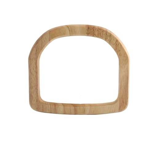 XUWEWI Taschengriffe Holz 2 STK Holz Taschengriff Strand Stroh Tasche Gewebter Taschengriff Holz Handtaschengriff Ersatz DIY Taschenzubehör(Style A) von XUWEWI