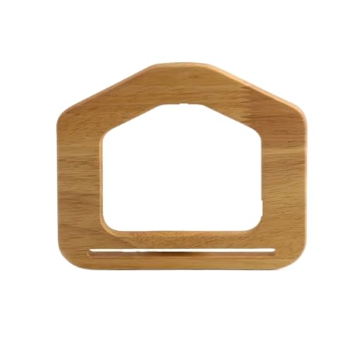 XUWEWI Taschengriffe Holz 2 STK Holz Taschengriff Strand Stroh Tasche Gewebter Taschengriff Holz Handtaschengriff Ersatz DIY Taschenzubehör(Style D) von XUWEWI