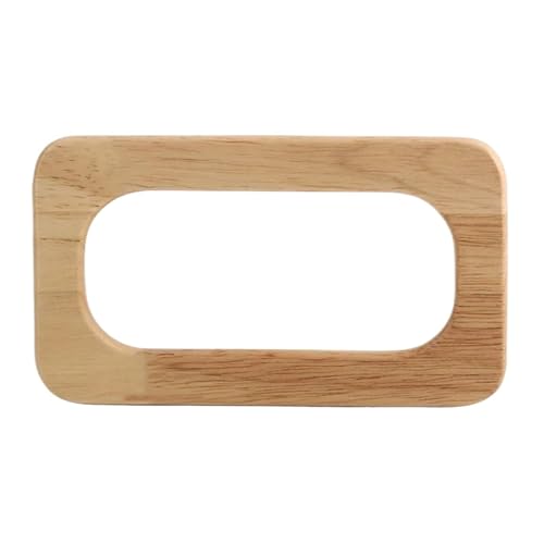 XUWEWI Taschengriffe Holz 4 Stück gespleißte quadratische Griffe aus Massivholz, gewebte Handtaschengriffe, rechteckige Griffe aus Massivholz for Strandtaschen(Khaki) von XUWEWI