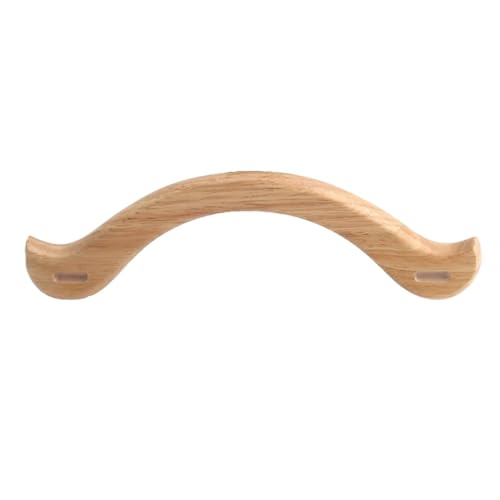 XUWEWI Taschengriffe Holz 4 Stück gewölbter Griff, Rattan-Geldbörse, Stroh-Handtasche, Strandtaschengriff, U-förmiger, gehäkelter Umhängetaschengriff aus Holz(Khaki 1) von XUWEWI