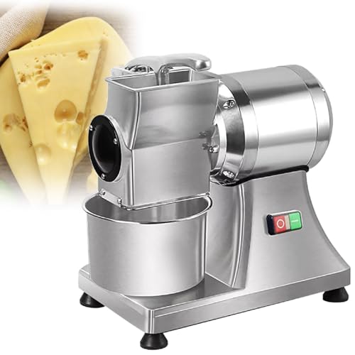 XUXIAO Kommerzielle elektrische Käsereibe, Hochleistungs-Lebensmittelzerkleinerer, Verarbeitungskapazität 40 kg/h, zum Reiben von Käse, Parmesan, Semmelbröseln von XUXIAO
