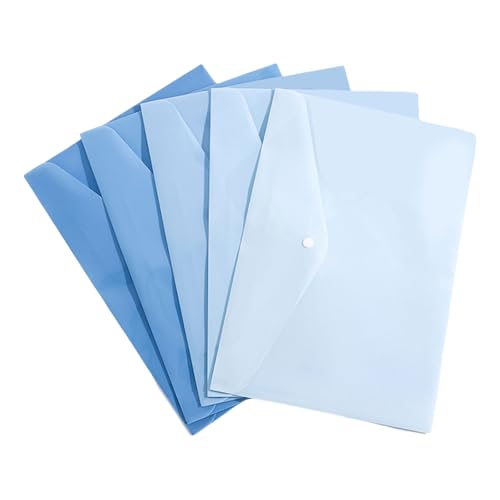 XUZHID Dokumentenmappe, Fächer, Kunststoff-Umschlag, flacher Dokumenten-Brief-Organizer mit Knopfverschluss, für Schule, Büro XUZHID Dokumentenmappe, Fächer, Kunststoff-Umschlag, flacher Dokumenten-Brief-Organizer mit Knopfverschluss, für Schule, Büro von XUZHID