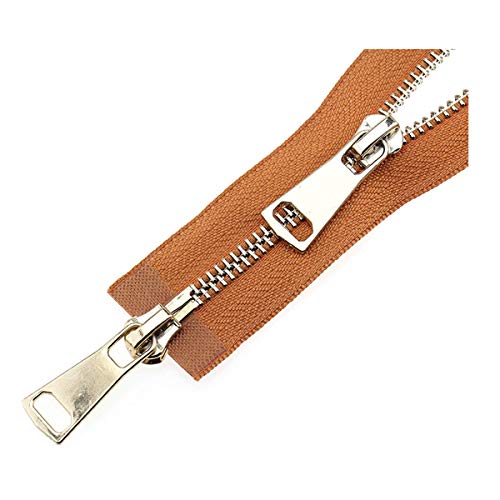 XUZWMAGZJ Unsichtbare Reißverschlüsse, Nylon-Reißverschluss, 5# Doppelschieber 60/70/80/90/100/120/150 cm Auto Lock Metall Roségold Reißverschluss Zubehör Nähen Rot, 70 cm(Nacarat,90cm) von XUZWMAGZJ