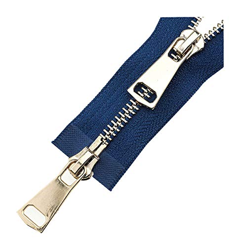 XUZWMAGZJ Unsichtbare Reißverschlüsse, Nylon-Reißverschluss, 5# Doppelschieber 60/70/80/90/100/120/150 cm Auto Lock Metall Roségold Reißverschluss Zubehör Nähen Rot, 70 cm(Peacock Blue,80cm) von XUZWMAGZJ