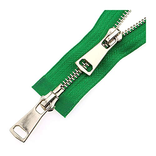XUZWMAGZJ Unsichtbare Reißverschlüsse, Nylon-Reißverschluss, 5# Doppelschieber 60/70/80/90/100/120/150 cm Auto Lock Metall Roségold Reißverschluss Zubehör Nähen Rot, 70 cm(Viridity,90cm) von XUZWMAGZJ