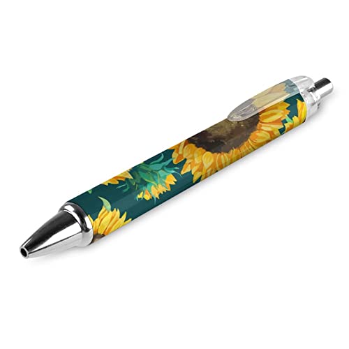XVBCDFG Aquarell Sonnenblumen Blätter einziehbarer Kugelschreiber 0,5 mm dicke Spitze blaue Tinte Stifte Premium Qualität Schreibgerät 1 STÜCK XVBCDFG Aquarell Sonnenblumen Blätter einziehbarer Kugelschreiber 0,5 mm dicke Spitze blaue Tinte Stifte Premium Qualität Schreibgerät 1 STÜCK von XVBCDFG