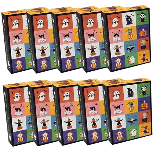 10pcs Halloween Treat Boxes, 12 leere Adventskalender, um selbstorganisierte Halloween-Süßwarenschachtel für Feiertagspartygunst zu füllen 10pcs Halloween Treat Boxes, 12 leere Adventskalender, um selbstorganisierte Halloween-Süßwarenschachtel für Feiertagspartygunst zu füllen von XVHOAB
