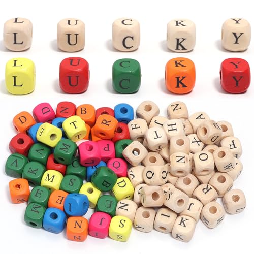 200pcs Holz Alphabet Perlen Naturholz Alphabet Perlen Würfel zufällig gemischte gemischte große Loch 10 x 10 mm für DIY -Armbänder Halsketten Ohrringe Handwerk Schmuckherstellung 200pcs Holz Alphabet Perlen Naturholz Alphabet Perlen Würfel zufällig gemischte gemischte große Loch 10 x 10 mm für DIY -Armbänder Halsketten Ohrringe Handwerk Schmuckherstellung von XVHOAB