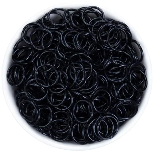 200pcs offene Sprungringe O Ring -Form -Sprungringe für Schmuck, die lustige DIY -Kettenmail -Black -Bügeleisen für Schlüsselketten Armband Halskette machen von XVHOAB