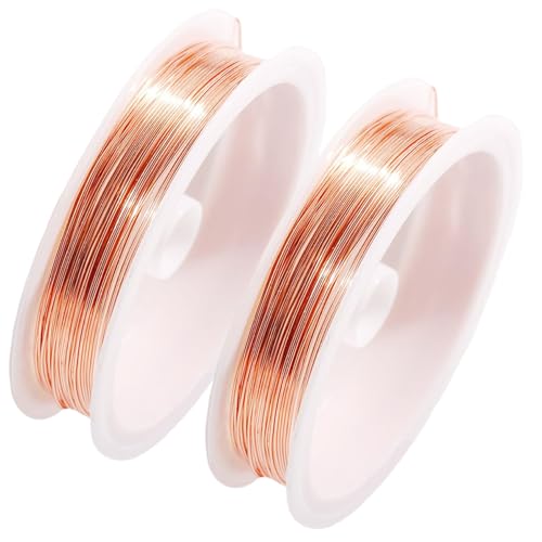 2pcs Kupferdraht, Messing Roségolddraht, 0, 5 mm 6, 5 m dekorative Sterne für das Handwerk, ablaufbeständige Perlenhandwerk, Goldhandwerk für Schmuckzubehör von XVHOAB