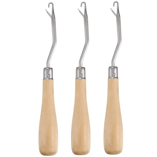 3PCS -Latch -Hakenwerkzeug, Metallhäkchen -Haken für Haare, tragbarer Latch -Haken mit Holzgriff, 6, 3 Zoll gebogene Häkelnadel, Strickwerkzeug für Teppichherstellung und Kunsthandwerk an 3PCS -Latch -Hakenwerkzeug, Metallhäkchen -Haken für Haare, tragbarer Latch -Haken mit Holzgriff, 6, 3 Zoll gebogene Häkelnadel, Strickwerkzeug für Teppichherstellung und Kunsthandwerk an von XVHOAB