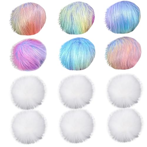 6pcs pom poms für Hüte, 4 -Zoll von XVHOAB